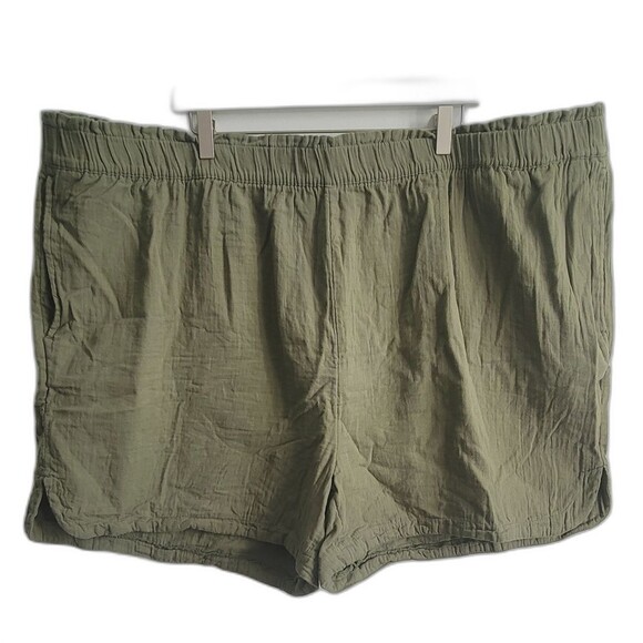 Old Navy Womens Pull On Olive Green Cotton Short Plus Size 4X - Picture 1 of 12